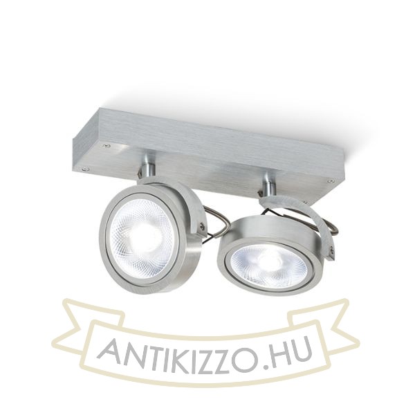 KELLY II fali lámpa  szálcsiszolt alumínium 230V LED G53 2x15W