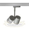 BEEBA II háromfázisú áramkörös sínre ezüstszürke  230V LED GU10 2x8W
