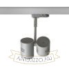 BEEBA II háromfázisú áramkörös sínre ezüstszürke  230V LED GU10 2x8W