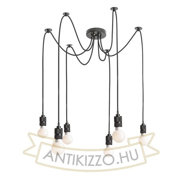 CINDY VI függő lámpa fekete  230V LED E27 6x15W