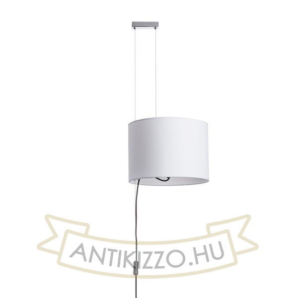 BROADWAY állítható magasságú függeszték fehér króm 230V LED E27 15W