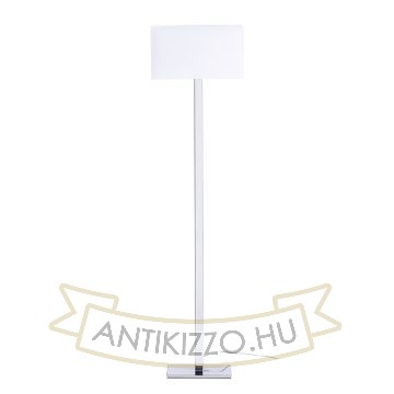 Kép PLAZA állólámpa fehér króm 230V LED E27 15W