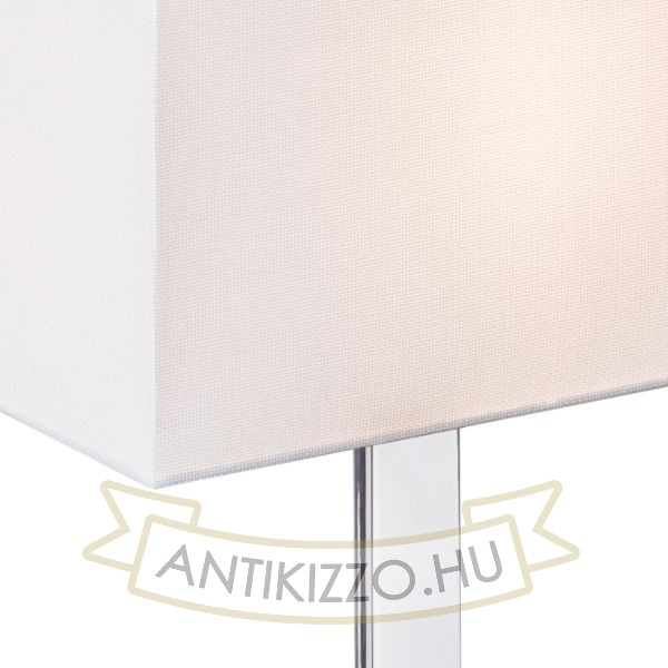 Kép PLAZA M asztali lámpa fehér króm 230V LED E27 15W