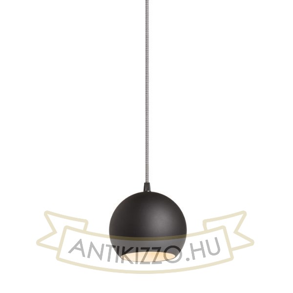 COPA függő lámpa fekete üveg 230V LED E27 11W