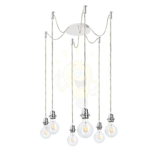 Kép KOMBIX 6 függesztő készlet FEHA+AK+KF   230V LED E27 6x15W