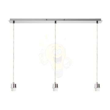 Kép MORE 80 mennyezeti függőlámpa alap  matt nikkel 230V LED E27 3x15W