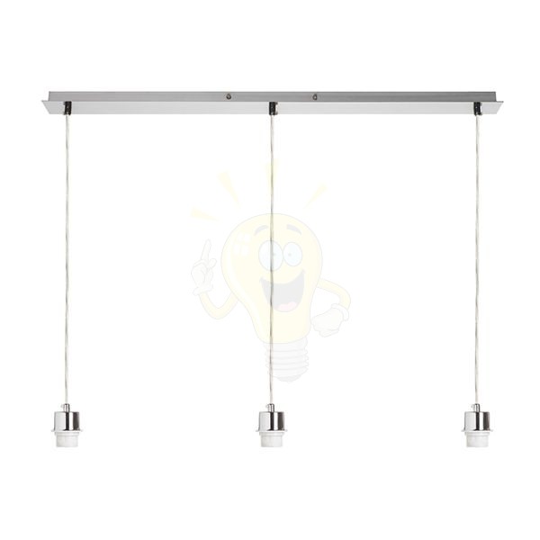 Kép MORE 80 mennyezeti függőlámpa alap  matt nikkel 230V LED E27 3x15W