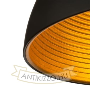 Kép CARISSIMA 40 függő lámpa matt fekete/aranysárga  230V LED E27 15W