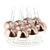 ASTRAL függő lámpa réz üveg/tiszta üveg 230V/12V G4 10x20W