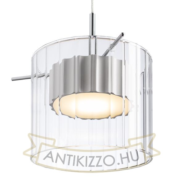 ESTRA I függő lámpa fehér tiszta üveg 230V LED 5W 3000K