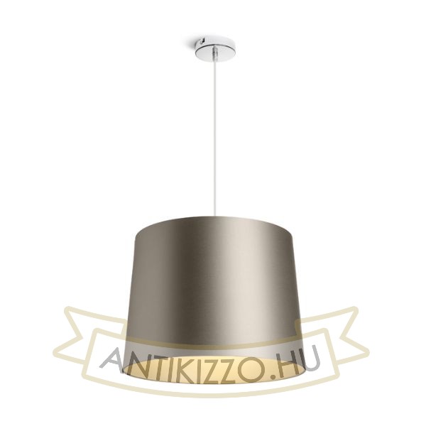 ASPRO 40/30 lámpabúra  Monaco galamb szürke/ezüst PVC  max. 23W