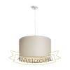 RON 40/25 lámpabúra  Chintz világosszürke/fehér PVC  max. 23W