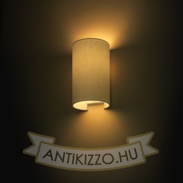 Kép RON W 15/25 fali lámpa  Chintz világosszürke/fehér PVC 230V LED E27 15W