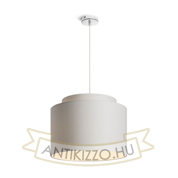 DOUBLE 40/30 lámpabúra  Chintz világosszürke/fehér PVC  max. 23W