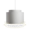 DOUBLE 40/30 lámpabúra  Chintz világosszürke/fehér PVC  max. 23W