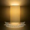 Kép RON W 15/25 fali lámpa  Polycotton fehér/fehér PVC 230V LED E27 15W