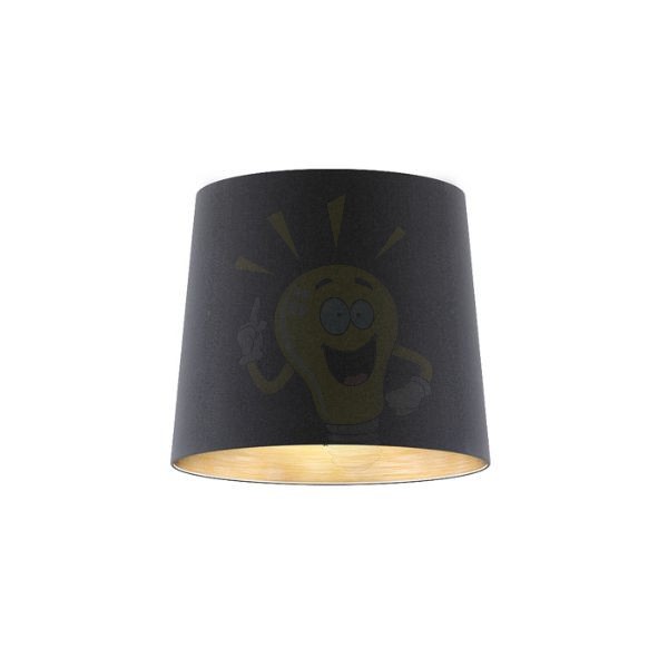 Kép CONNY 35/30 állólámpa búra Polycotton fekete/réz fólia max. 23W