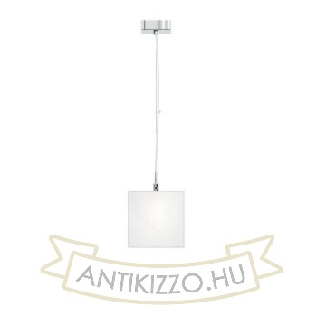 LUCIA 15x15 függő lámpa  szatén üveg/króm 230V LED G9 5W