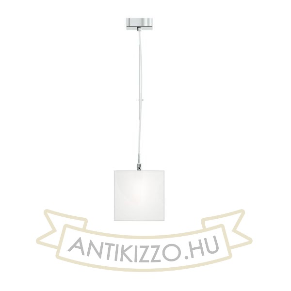 LUCIA 15x15 függő lámpa  szatén üveg/króm 230V LED G9 5W