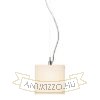 LUCIA 15x15 függő lámpa  szatén üveg/króm 230V LED G9 5W