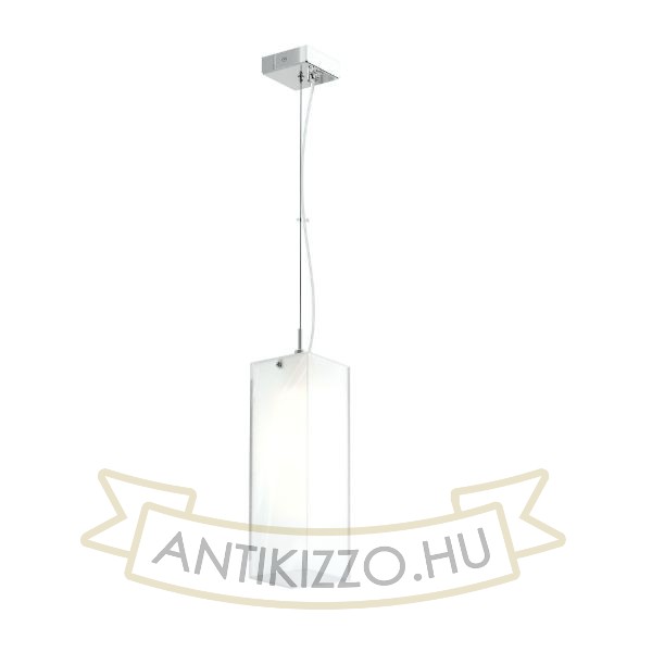 LUCIA 30x10 függő lámpa  szatén üveg/króm 230V LED E27 15W