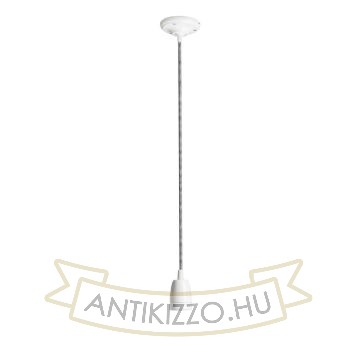 Kép FABIO függesztő készlet fekete/fehér porcelán 230V LED E27 15W