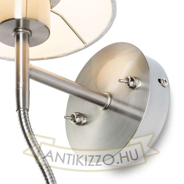Kép VERSA fali lámpabúra fehér matt nikkel 230V LED E27 LED 15+3W 40°  3000K