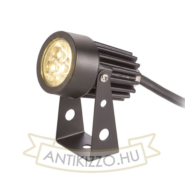 Kép GUN leszúrható fekete  230V LED 3x1W 30° IP65  3000K