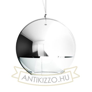 Kép BEAU MONDE 35 függő lámpa  krómozott üveg/tiszta üveg 230V LED E27 15W