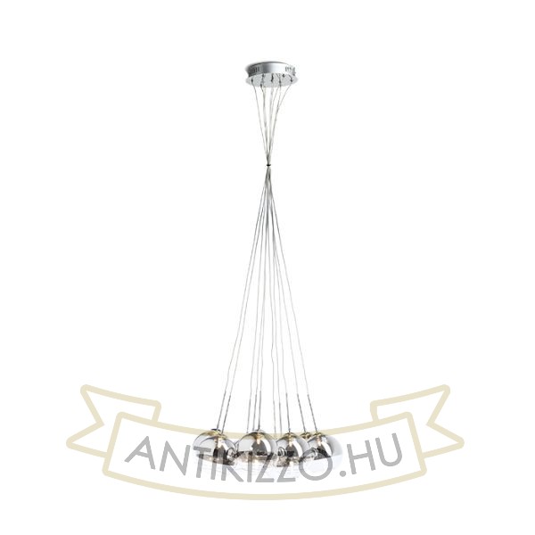 ASTRAL függő lámpa krómozott üveg/tiszta üveg 230V/12V G4 10x20W