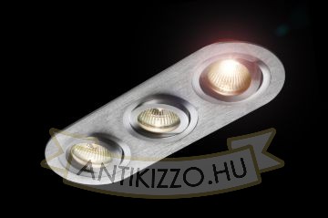 Kép BIZZ III dönthető  szálcsiszolt alumínium 12V GU5,3 3x50W