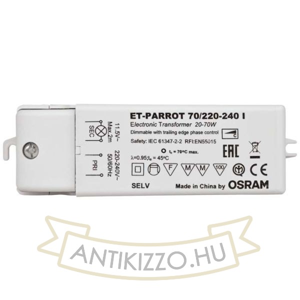 TRAFO 20-70W 12V AC DIMM   12V 70W