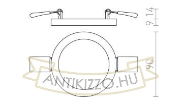Kép HUE R 9 DIMM süllyesztett lámpa króm 230V LED 6W 3000K