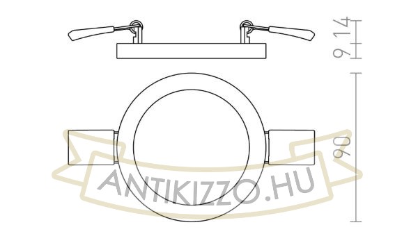 Kép HUE R 9 DIMM süllyesztett lámpa króm 230V LED 6W 3000K