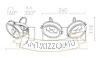 KELLY LED II DIMM fali lámpa fekete 230V LED 2x12W 24° 3000K