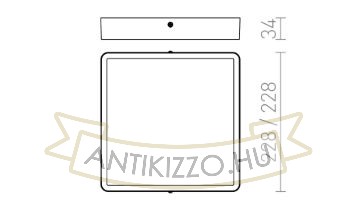 Kép HUE SQ 22 DIMM mennyezeti lámpa fehér 230V LED 24W 3000K