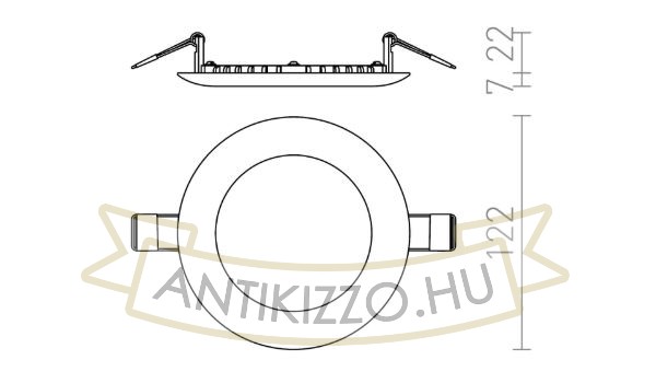 Kép DADA 12 süllyesztett lámpa fekete króm 230V LED 6W 3000K