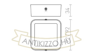 Kép HUE SQ 9 mennyezeti lámpa fehér 230V LED 6W 3000K