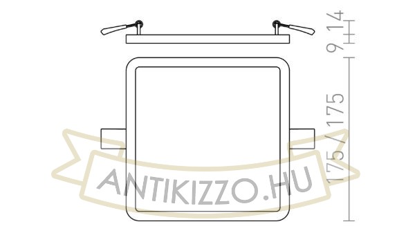 Kép HUE SQ 17 süllyesztett lámpa fekete króm 230V LED 18W 3000K