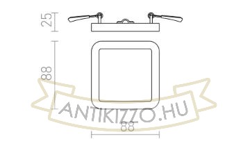 Kép HUE SQ 9 süllyesztett lámpa dekoratív bükk 230V LED 6W 3000K