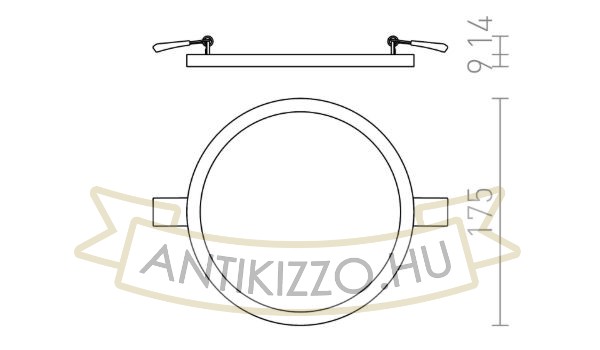 Kép HUE R 17 süllyesztett lámpa fekete króm 230V LED 18W 3000K