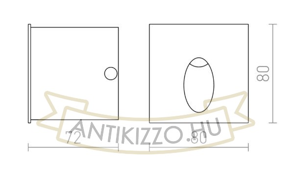 Kép ELICA SQ süllyesztett lámpa szálcsiszolt alumínium 230V LED 3W IP54 3000K