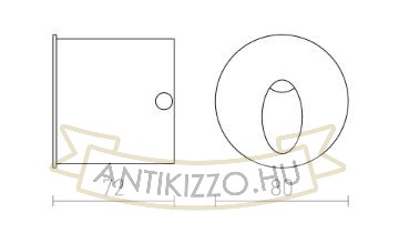 Kép ELICA R süllyesztett lámpa szálcsiszolt alumínium 230V LED 3W IP54 3000K