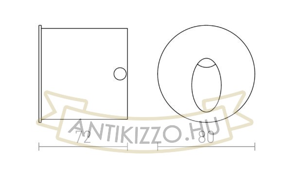 Kép ELICA R süllyesztett lámpa szálcsiszolt alumínium 230V LED 3W IP54 3000K