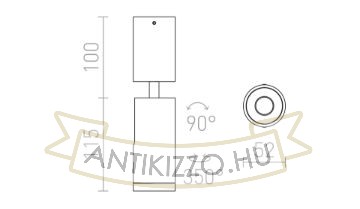 Kép BOGARD mennyezeti lámpa  matt nikkel 230V LED 5W 40°  3000K