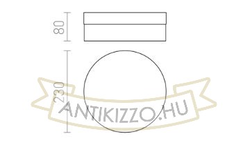 Kép AWE 23 mennyezeti lámpa matt nikkel 230V LED 14W IP44 3000K