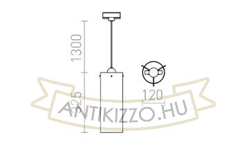 CLAUDIA háromfázisú áramkörös sínre  tejüveg 230V LED E27 15W