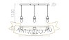 MORE 60 mennyezeti függőlámpa alap  króm 230V LED E27 3x15W