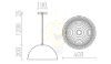 Kép CARISSIMA 40 függő lámpa matt fekete/aranysárga  230V LED E27 15W