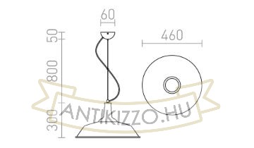 Kép GOLDIE 46 függő lámpa fehér/fehér  230V LED E27 30W